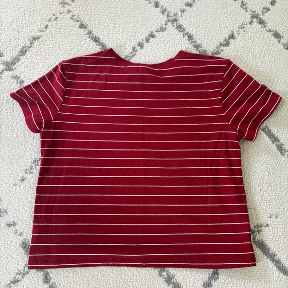 Red and White Striped Shirt- Max Studio - Picture 3 of 4